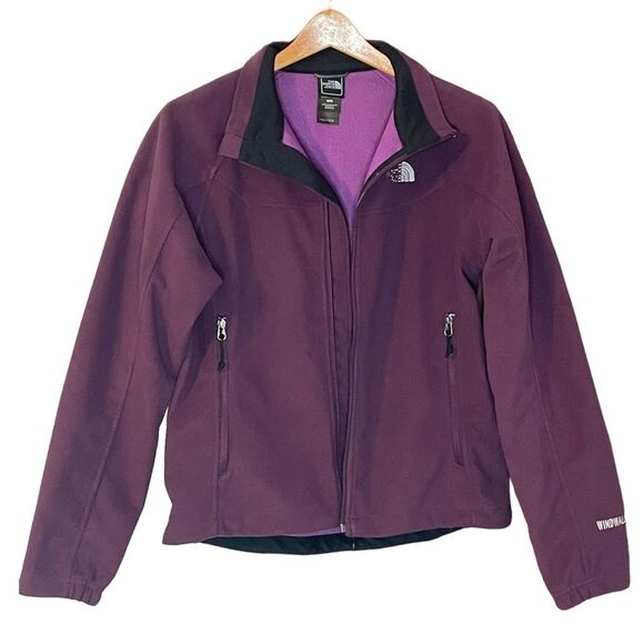 The North Face Purple Suede Fleece Zipper Windwall Jacket, size M - Picture 4 of 10